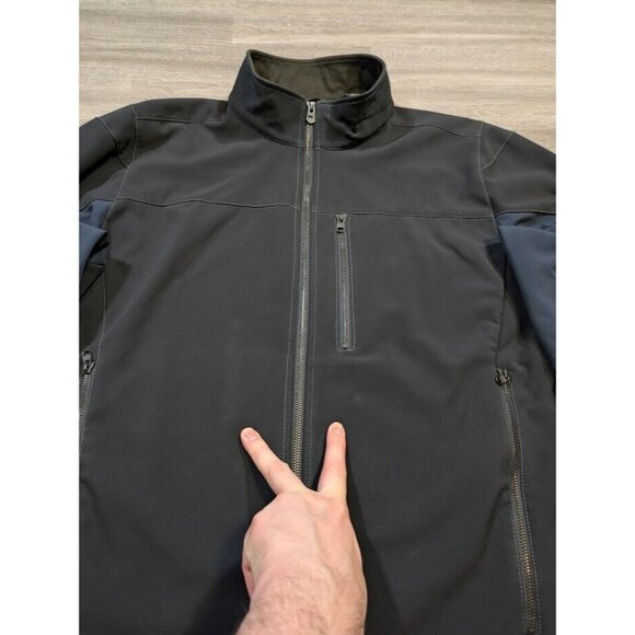 Kuhl Men's L Impakt Jacket Black Blue Full Zip Softshell Water Wind Resistant - Picture 3 of 12